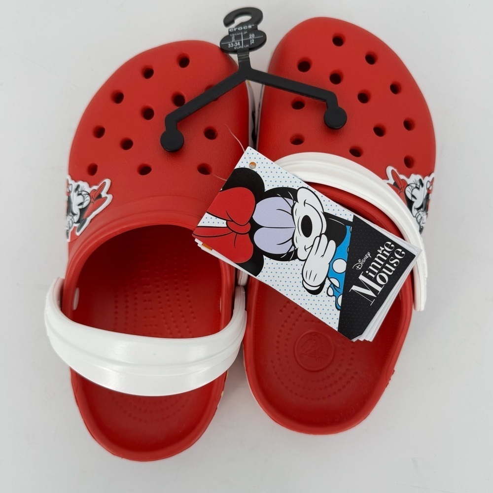 Kids’ Crocs Fun‎ Lab Minnie Mouse Band Classic Clog Flame Size J2